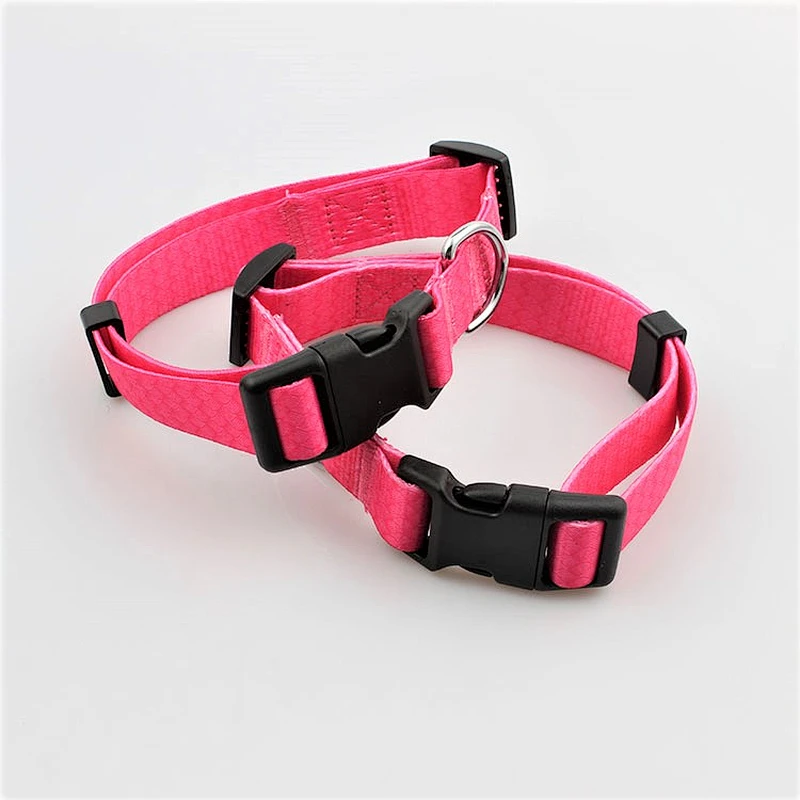Durable webbing remote shock pink pet collar for dogs