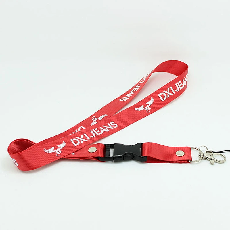 High end good quality durable print logo car key lanyards with release buckle