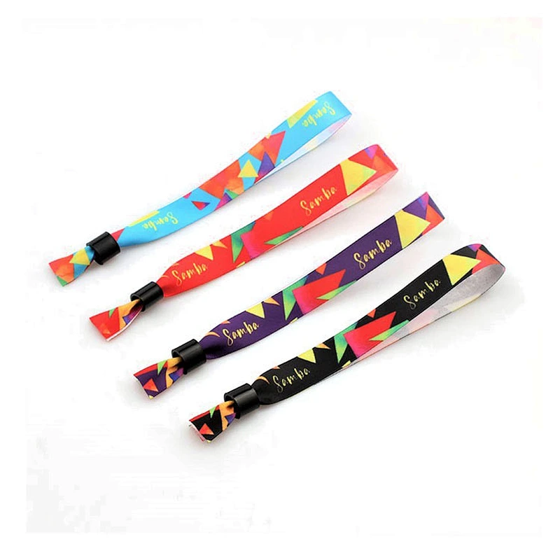 Advertising Polyester Jacquard Fabric Wristband For Gifts