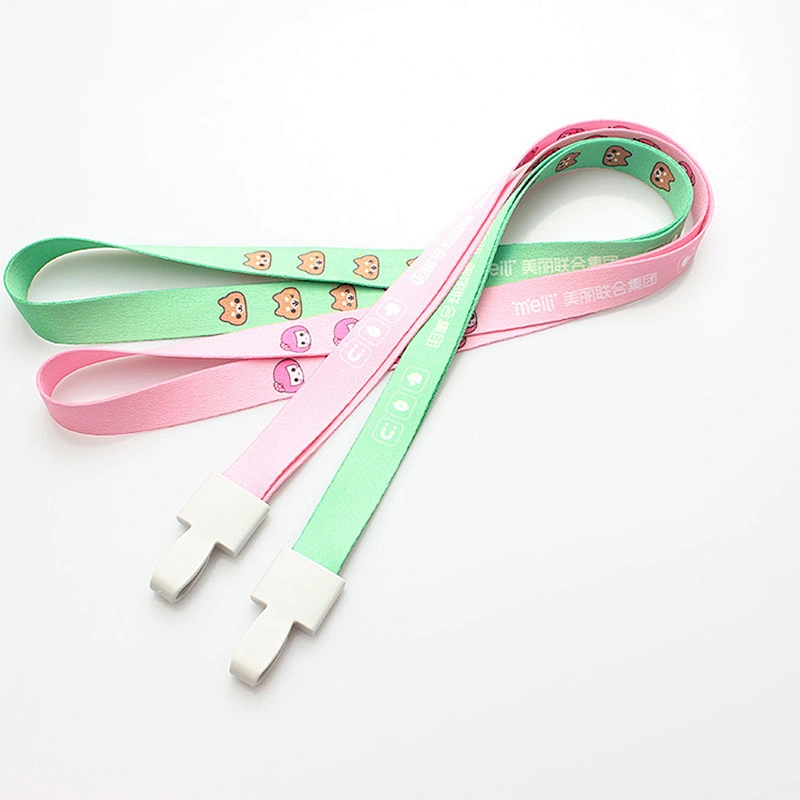 Custom Popular Printing Polyester Sublimation Lanyard with plastic hook
