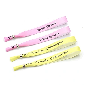Logo print VIP fabric custom colon cancer wristbands