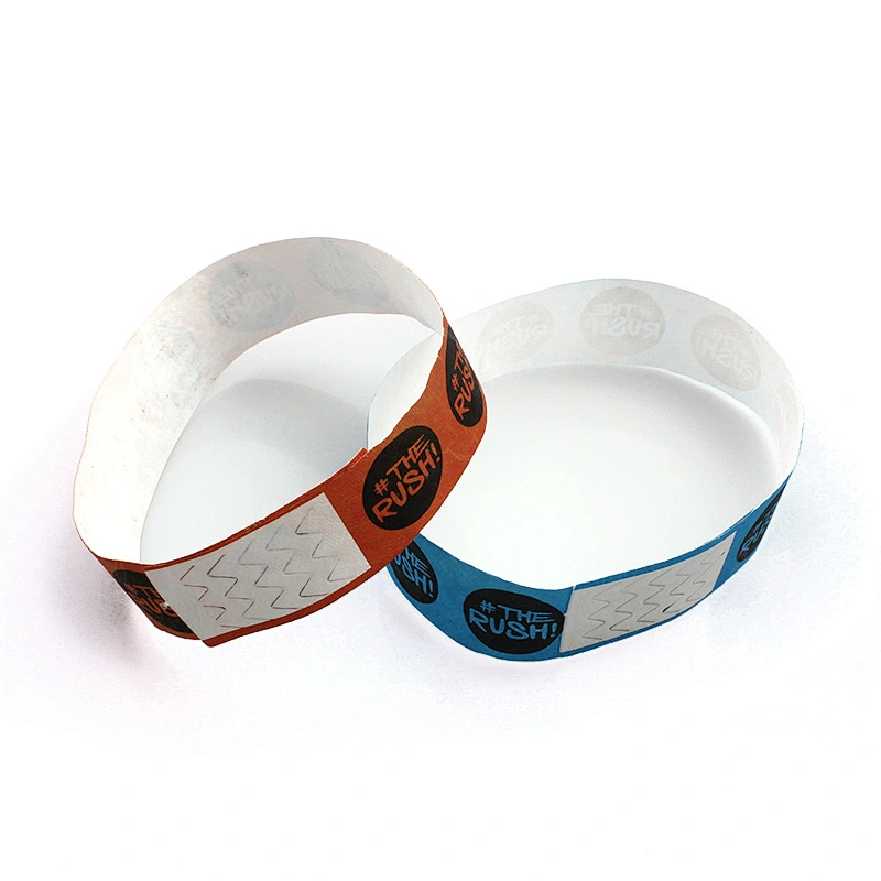 Promotional items printed barcode event tyvek paper wristbands