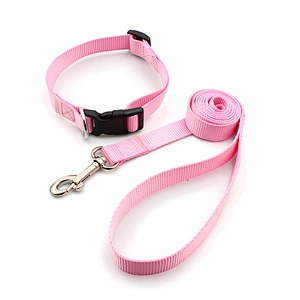 High quality pink custom collar and leash pet dog product
