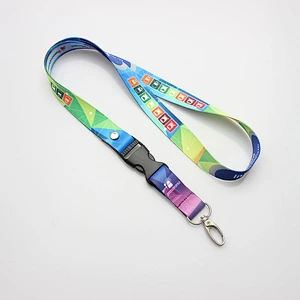 Hot flat polyester sublimation cheap custom lanyard