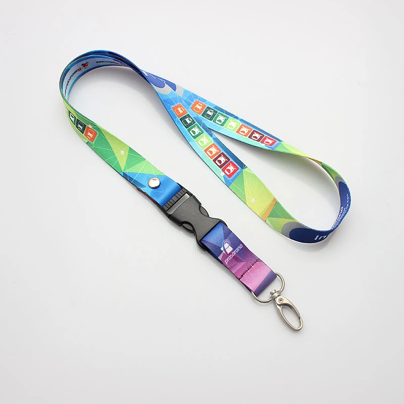 Hot flat polyester sublimation cheap custom lanyard