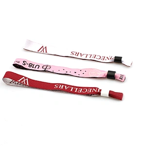 Custom business conference printed wristband with plastic lock