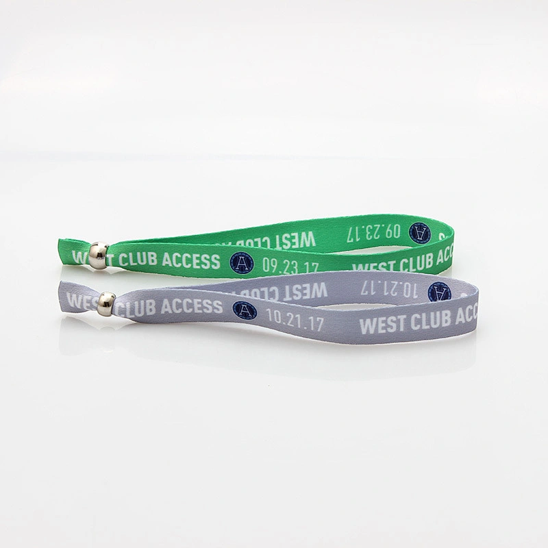 Hand embroidery woven dresses wristband with barrel lock for event