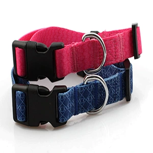 Wholesale color plain adjustable puppy id collar sets