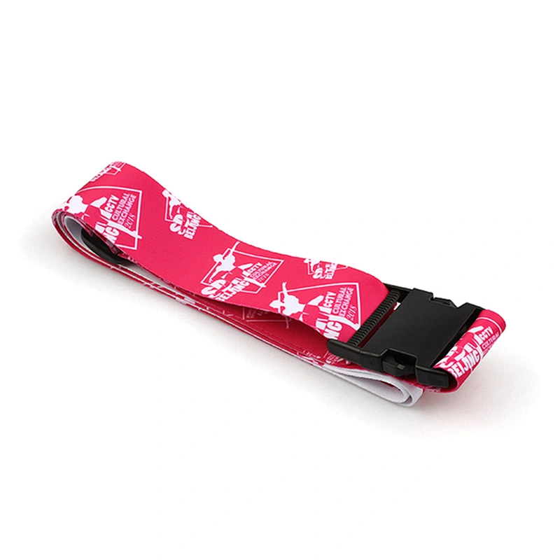 Factory Price Travel Cross heat transfer Printed Adjustable Luggage Belt for travel
