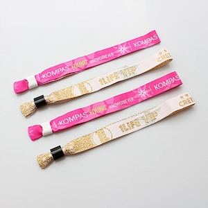 Hot sale one time use custom plastic lock wristband for sport & event