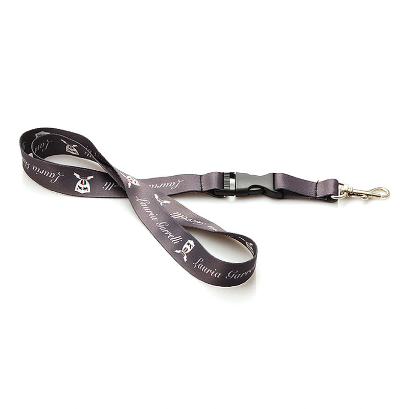 High quality and low price heat transfer polyester neck lanyard with dog hook