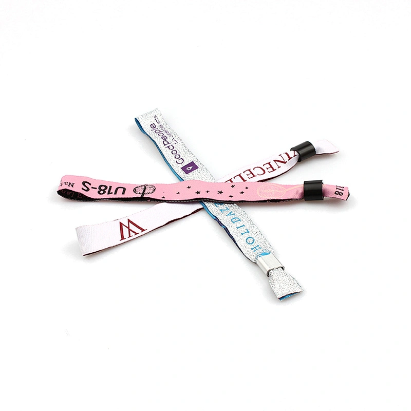 Custom fashion design woven fabric RFID tag id wristband
