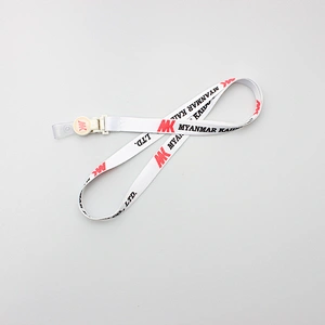 Free Design New Custom Lanyards Supplier Polyester Lanyard Neck Strap with Plastic Hook