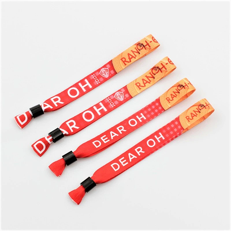 New arrival dye sublimation satin wristband with quick use lock