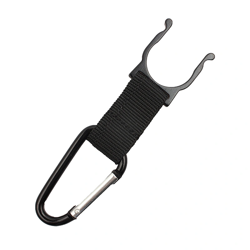 China manufacture nylon water bottle holder short carabiner lanyard