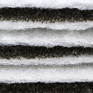 Black and white three layer household appliances vacuum filter cloth filter air scouring cloth