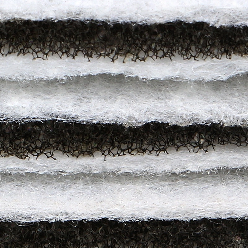 Black and white three layer household appliances vacuum filter cloth filter air scouring cloth