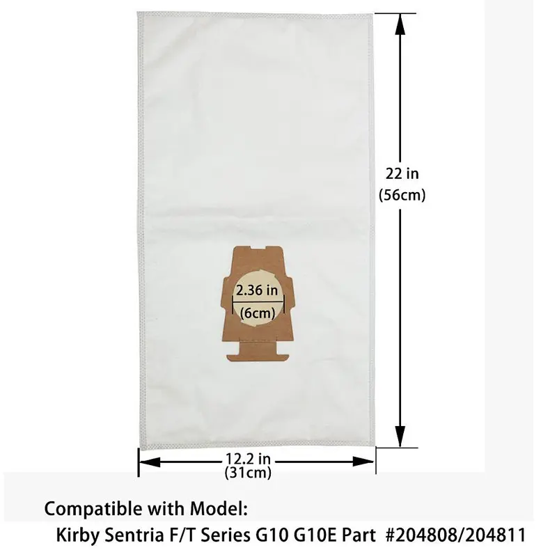 Kirby Vacuum Cleaner Dust Bag Fit For Twist Micron Magic Type G, Ultimate G & Diamond Edition; G3, G4, G5, G6, G7