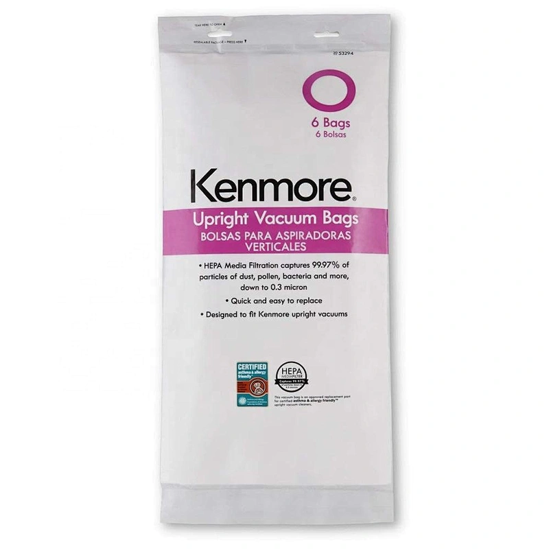 6 pack Kenmore 53294 Type O HEPA Cloth Vacuum Bags for Kenmore Upright Vacuum Cleaners
