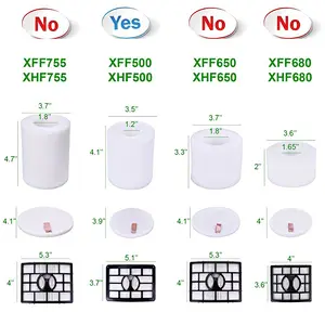 Replacement HEPA and Foam Filter Kit for Shark Rotator Pro Lift-Away NV500 NV501 NV505 NV552