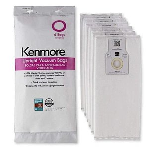 6 pack Kenmore 53294 Type O HEPA Cloth Vacuum Bags for Kenmore Upright Vacuum Cleaners