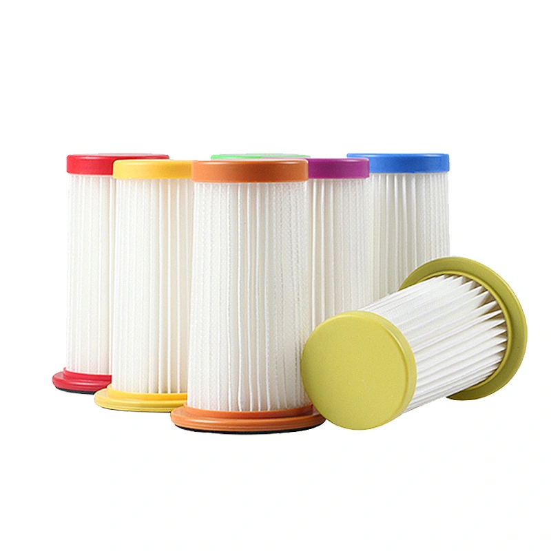 FC 82 Series Vacuum Cleaner Parts High Efficient Round White Air Hepa Filter 55*129mm