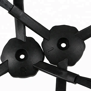 High Quality Solid PP Flocking Black CR120 Three Arms Side Brush X500 X580 KK8 Robot Parts Vacuum Cleaner Parts