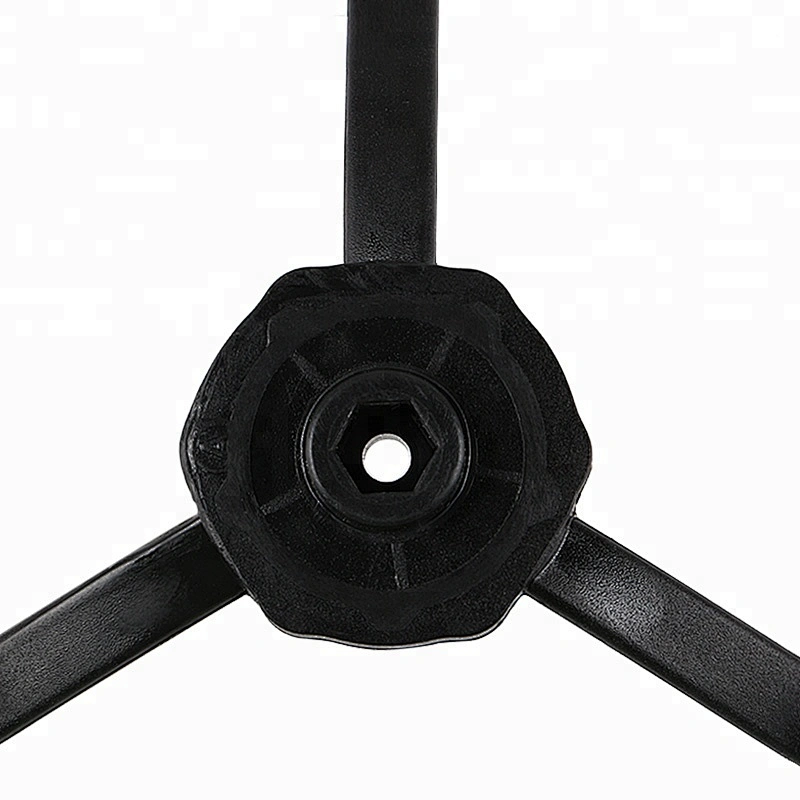 High Quality Solid PP Flocking Black CR120 Three Arms Side Brush X500 X580 KK8 Robot Parts Vacuum Cleaner Parts