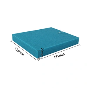 126*151*20mm size of filter cotton with good quality of vacuum cleaner parts filter material and filter cartridge ZL601R