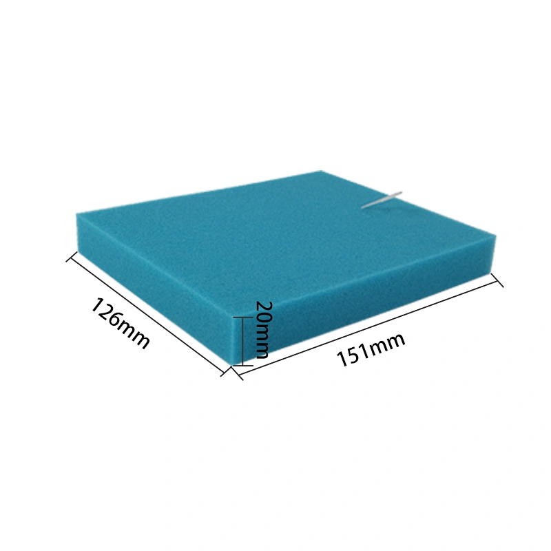 126*151*20mm size of filter cotton with good quality of vacuum cleaner parts filter material and filter cartridge ZL601R