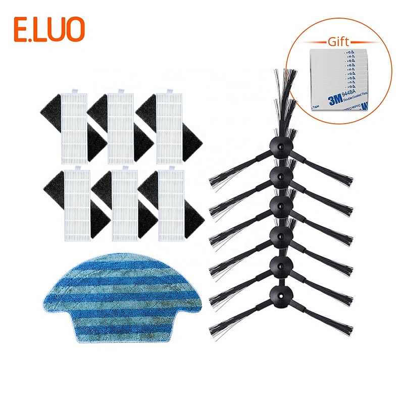 Replacement Filter & Side Brush Kit for ILIFE A6 A4 A4s Robot Vacuum Cleaner