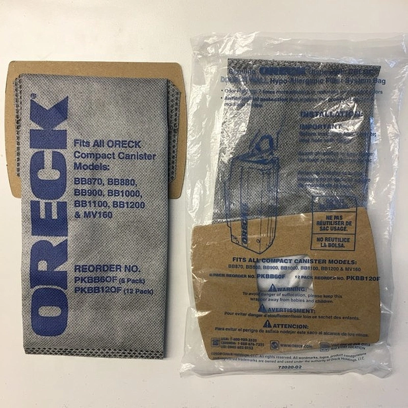 100% Real factory photo ORECK Buster Vacuum Cleaner non woven dust bag fits for BB870 880 900 1000 1100 1200 MV160
