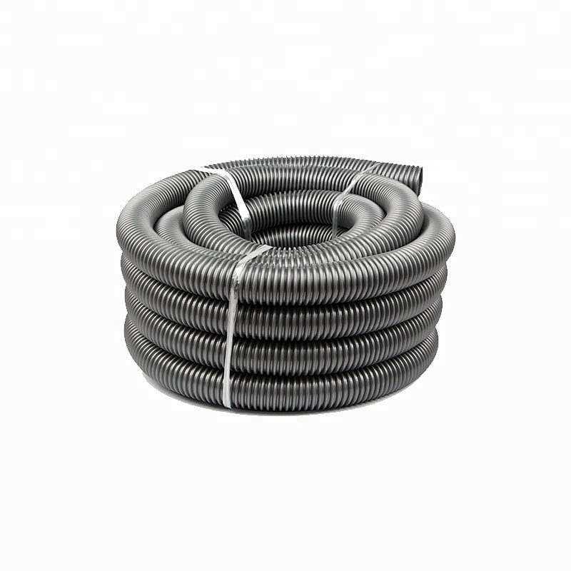 Interal 50 Diameter Gray Torsion Resistance EVA Vacuum Cleaner Plastic Threaded Hose For Sewage Discharging