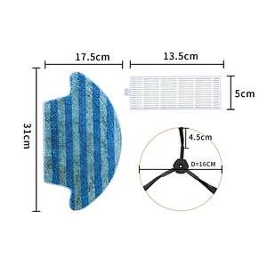 Replacement Filter & Side Brush Kit for ILIFE A6 A4 A4s Robot Vacuum Cleaner