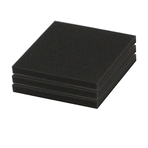 Size 110MM*110MM*10MM Square Black Washable For Recycling Flexible Vacuum Cleaner Filter Cotton