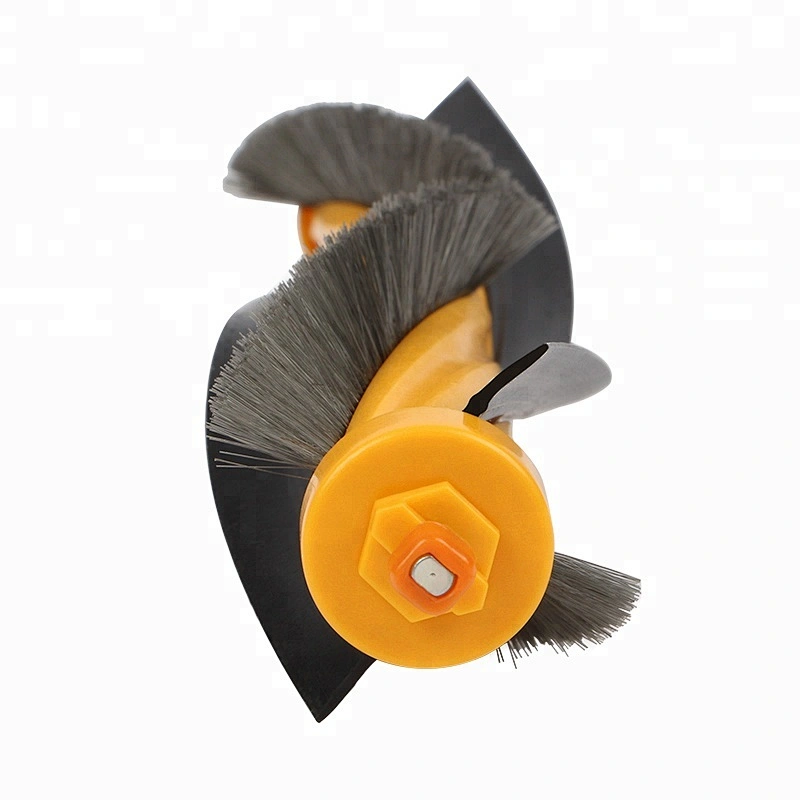 Household Flexible Yellow Plastic Flexible Bristle Brush For Robot Vacuum Cleaner Part