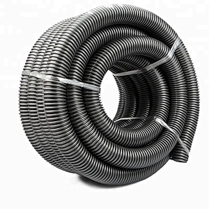 Interal 50 Diameter Gray Torsion Resistance EVA Vacuum Cleaner Plastic Threaded Hose For Sewage Discharging