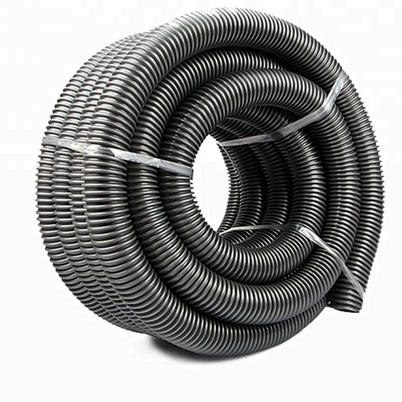 Interal 50 Diameter Gray Torsion Resistance EVA Vacuum Cleaner Plastic Threaded Hose For Sewage Discharging