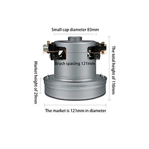 vacuum cleaner motor 220v 1200w dry and wet low noise copper motor 121mm*110mm*83mm industrial vacuum cleaner for motor