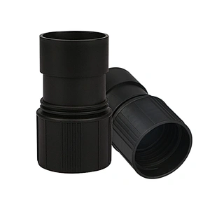 black vacuum cleaner connector inner diameter 40mm ABS plastic connector for industrial vacuum cleaner hose