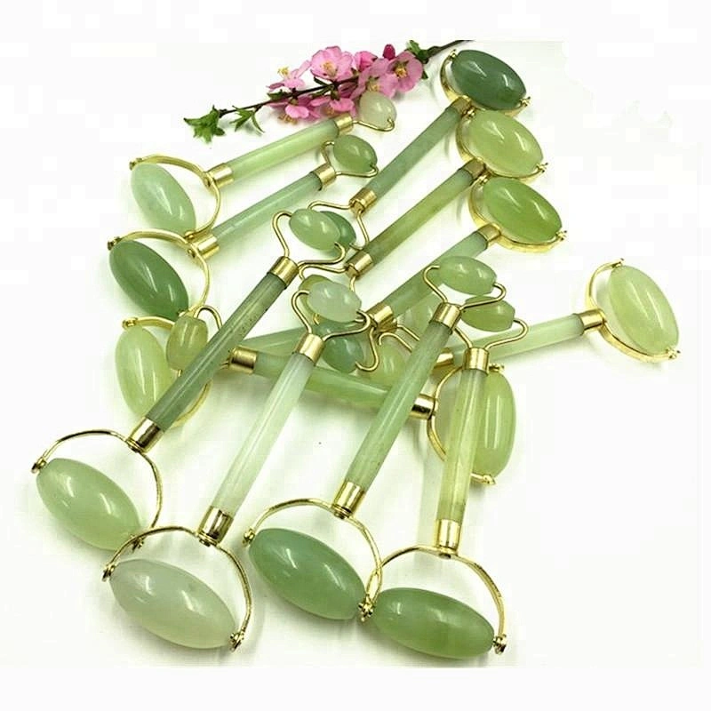 Wholesale NEW Natural Double Head Massage Tool for Face Jade Roller Facial Massage