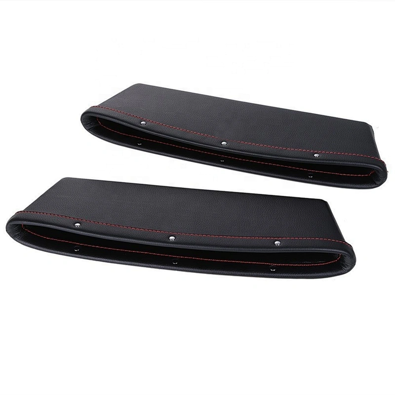 Auto Car Back Seat Side Door Gap Filler Box Organizer With Durable PU Leather
