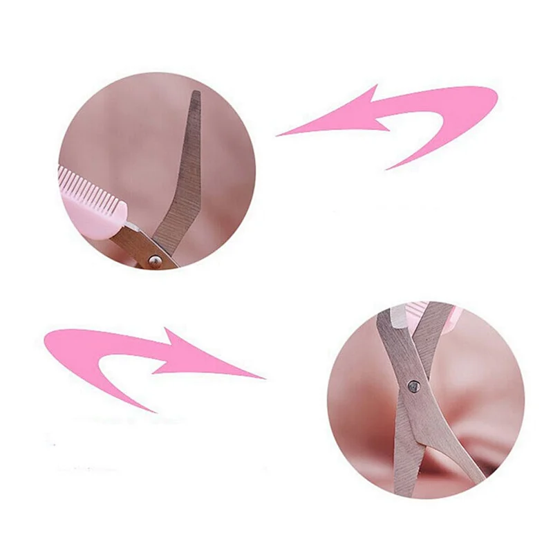 Professional high quality makeup tools stainless steel eyebrow cutting scissors in China