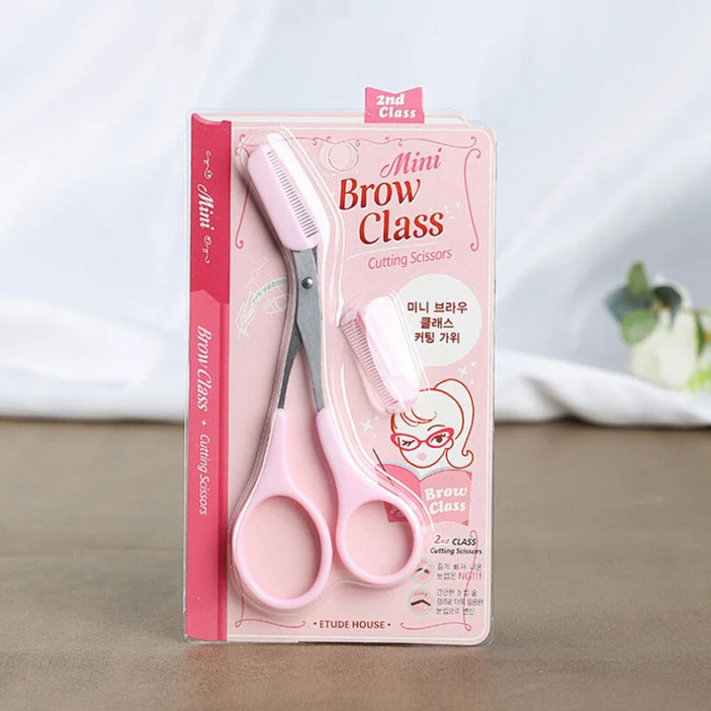 Professional high quality makeup tools stainless steel eyebrow cutting scissors in China