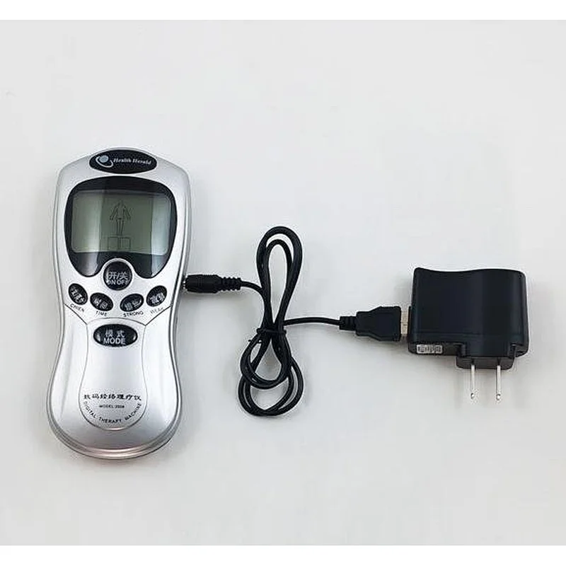 Blue Black LCD Display Digital Therapy 2 Channels Mini Smart Electronic Pulse Massager