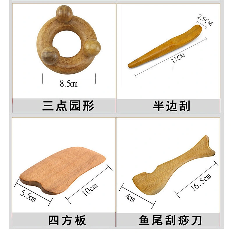 Natural Guasha Boards Massager Sandal Wood Body Massage Guasha Tools
