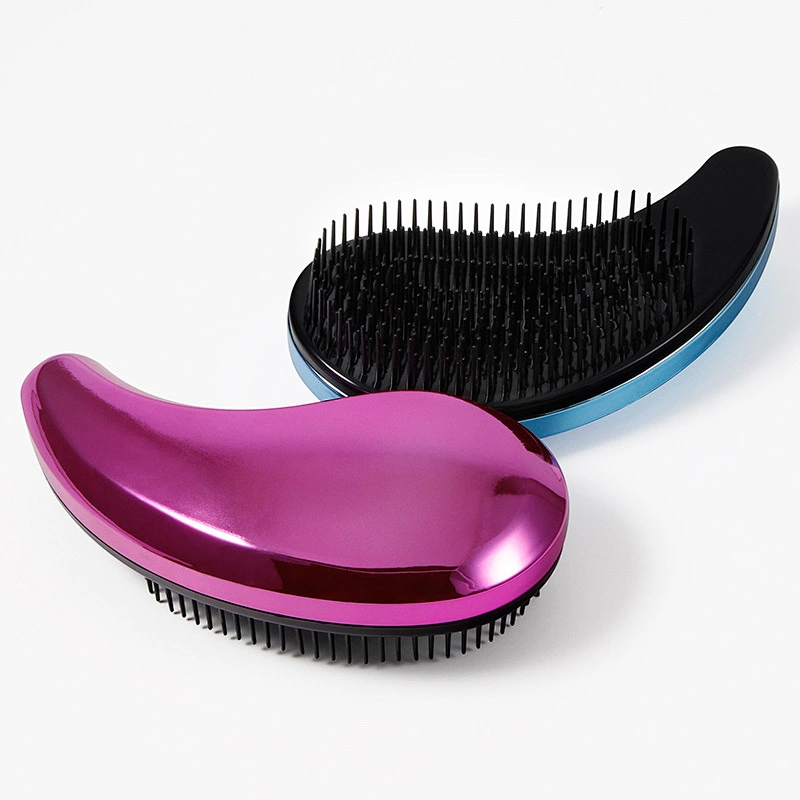 Plastic Color Changing Magic Anti-Knotting Comfortable Salon Mini Massage Detangling Hair Brush