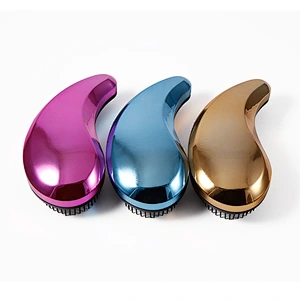 Plastic Color Changing Magic Anti-Knotting Comfortable Salon Mini Massage Detangling Hair Brush