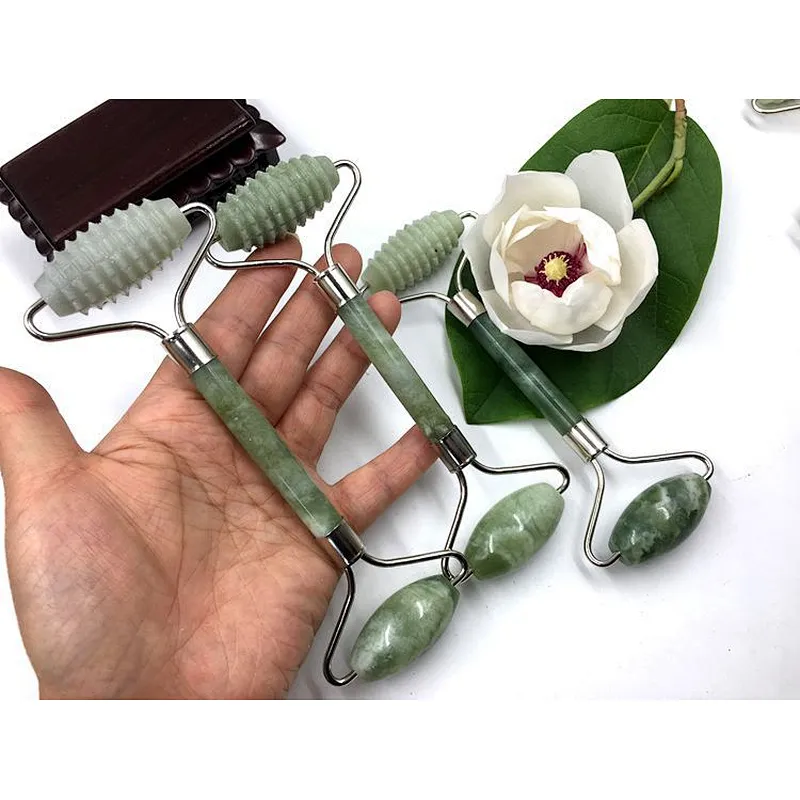 Double Head Anti Aging Facial Massage Jade Roller Face Slimming Beauty Tool Massager