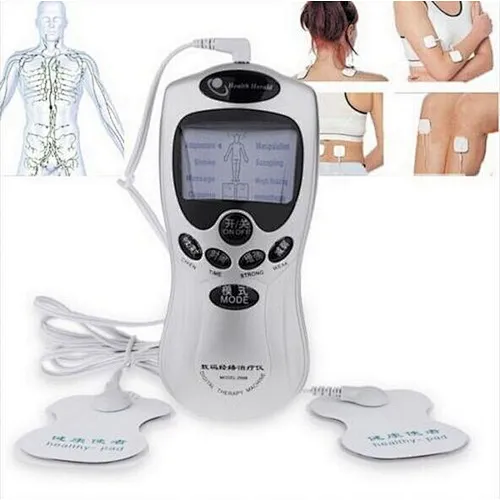 Blue Black LCD Display Digital Therapy 2 Channels Mini Smart Electronic Pulse Massager